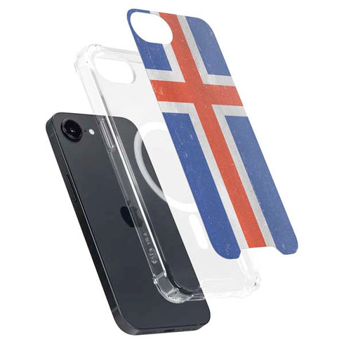 Iceland Flag Distressed iPhone 16e MagSafe Case