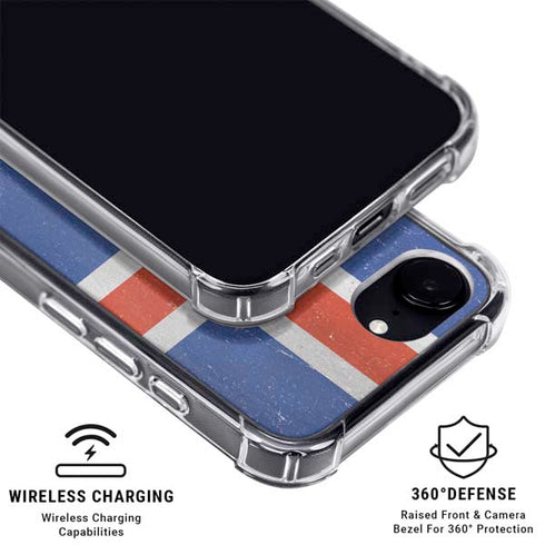 Iceland Flag Distressed iPhone 16e MagSafe Case
