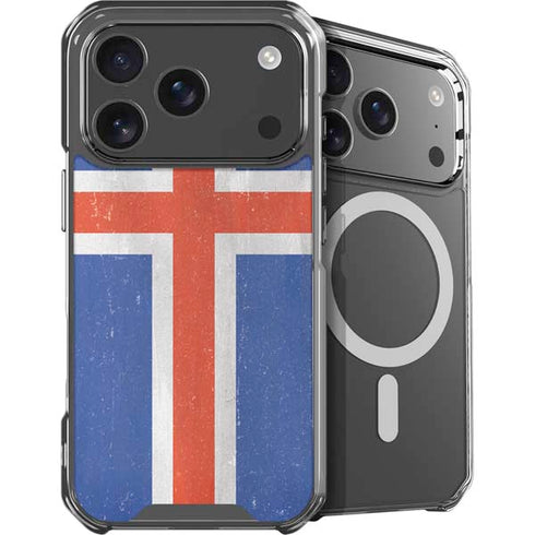 Iceland Flag Distressed iPhone 18 Pro MagSafe Case