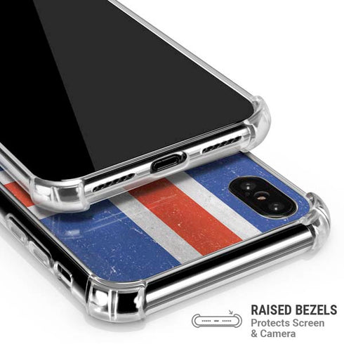 Iceland Flag Distressed iPhone X/XS Clear Case