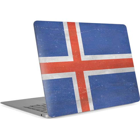 Iceland Flag Distressed Apple MacBook Air Skin