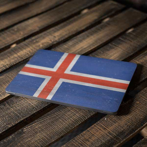 Iceland Flag Distressed Apple MacBook Air Skin