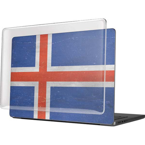 Iceland Flag Distressed MacBook Pro 14in (2021-24) Case plus Skin