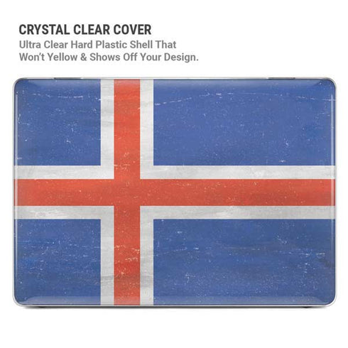 Iceland Flag Distressed MacBook Pro 14in (2021-24) Case plus Skin