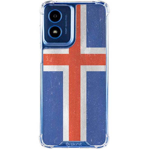 Iceland Flag Distressed Moto G 5G (2024) Clear Case