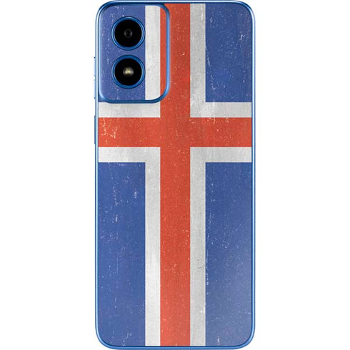 Iceland Flag Distressed Moto G Play 4G (2024) Skin
