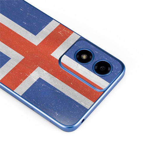 Iceland Flag Distressed Moto G Play 4G (2024) Skin