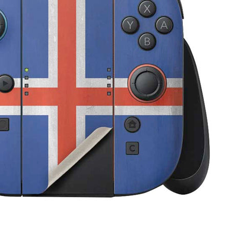 Iceland Flag Distressed Nintendo Switch 2 (2025) Joy-Con Controller Skin