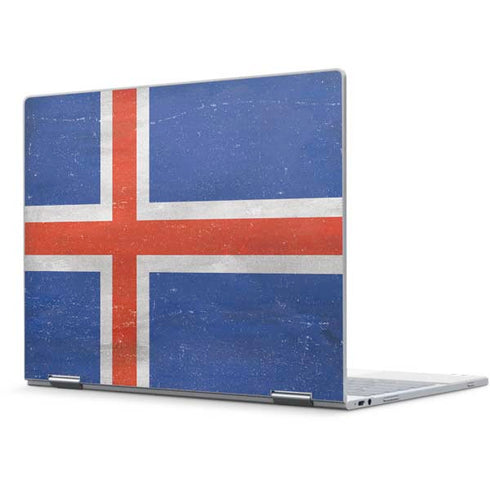 Iceland Flag Distressed Pixelbook Skin