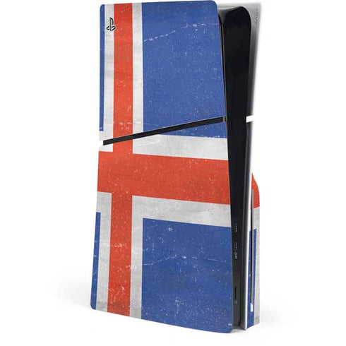 Iceland Flag Distressed PlayStation PS5 Skins