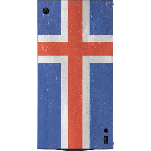 Iceland Flag Distressed XBox Series X Digital Edition Console Skin