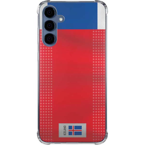 Iceland Soccer Flag Galaxy A55 5G Clear Case