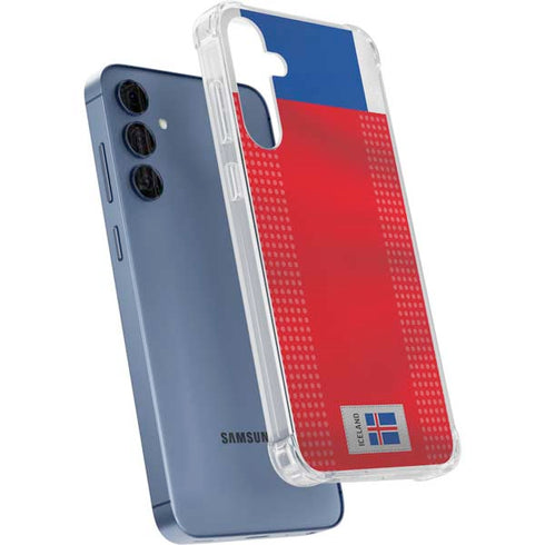 Iceland Soccer Flag Galaxy A55 5G Clear Case