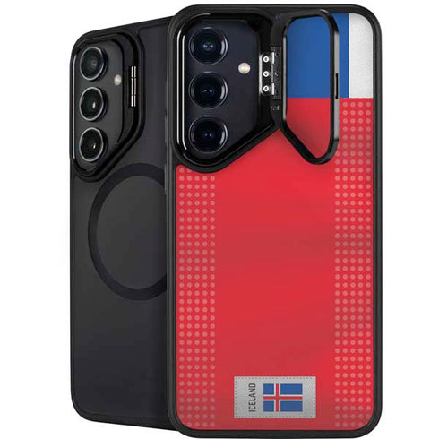 Iceland Soccer Flag Galaxy S24 FE Kickstand Case