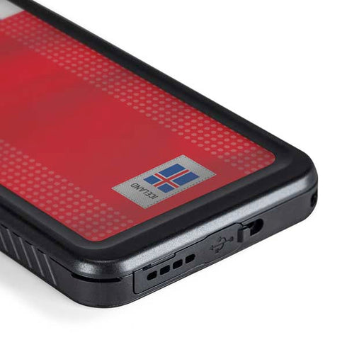 Iceland Soccer Flag Galaxy S24 Plus Waterproof Case