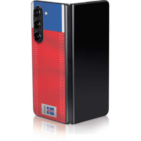 Iceland Soccer Flag Galaxy Z Fold5 5G Skin