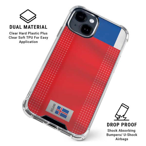 Iceland Soccer Flag iPhone 15 Clear Case