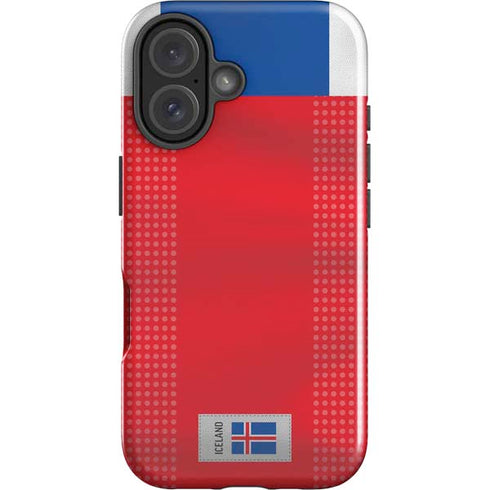 Iceland Soccer Flag iPhone 16 Impact Case