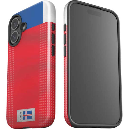 Iceland Soccer Flag iPhone 16 Plus Impact Case