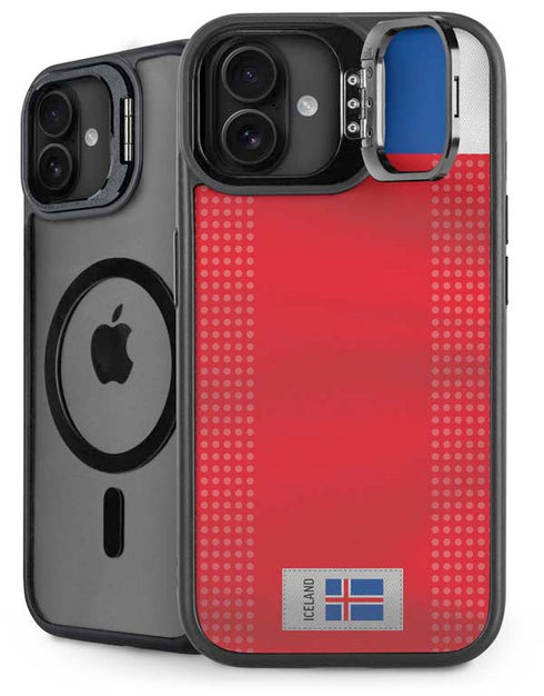 Iceland Soccer Flag iPhone 16 Plus Kickstand Case