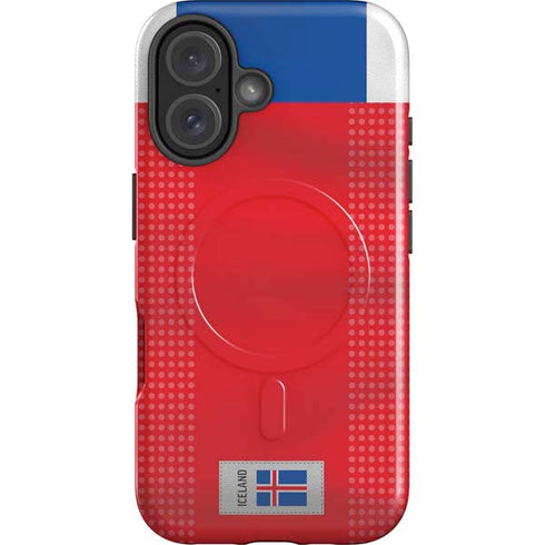 Iceland Soccer Flag iPhone 16 Plus Magsafe Impact Case
