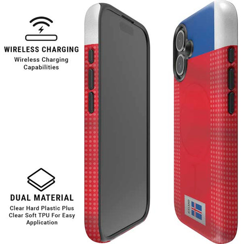 Iceland Soccer Flag iPhone 16 Plus Magsafe Impact Case