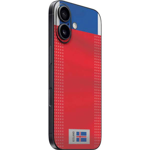 Iceland Soccer Flag iPhone 16 Plus Skin