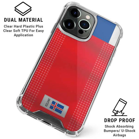 Iceland Soccer Flag iPhone 16 Pro Clear Case