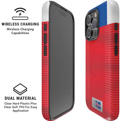 Iceland Soccer Flag iPhone 16 Pro Max Magsafe Impact Case
