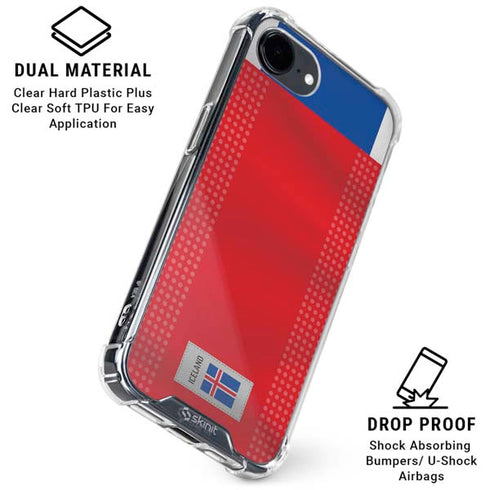 Iceland Soccer Flag iPhone 16e Clear Case