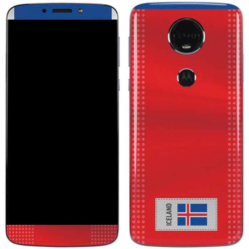 Iceland Soccer Flag Moto E5 Plus Skin