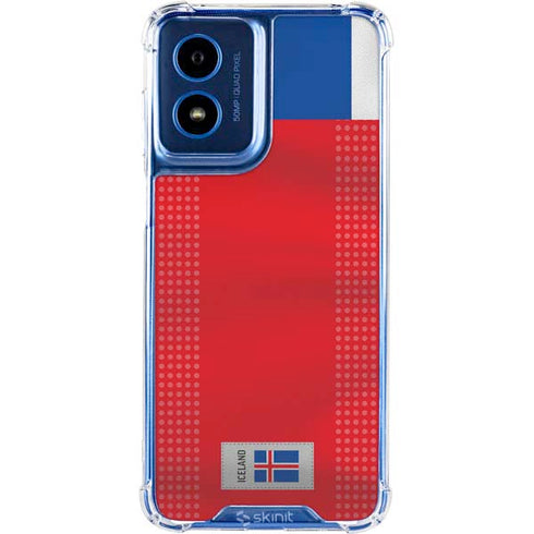 Iceland Soccer Flag Moto G Play 4G (2024) Clear Case