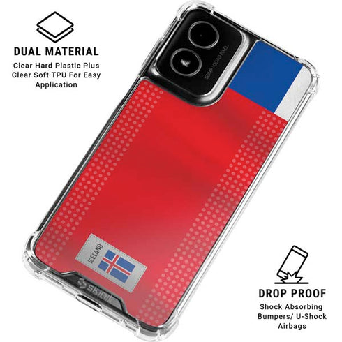 Iceland Soccer Flag Moto G Power 5G (2024) Clear Case