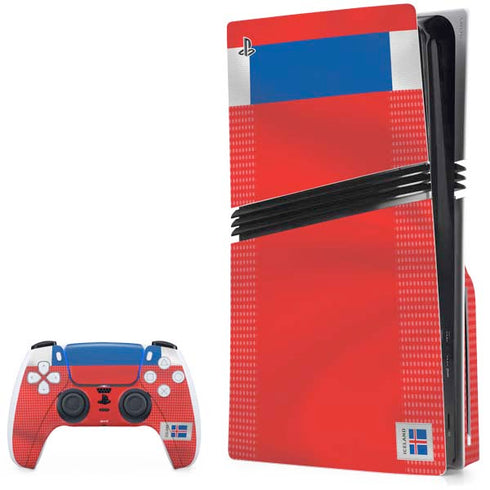 Iceland Soccer Flag PS5 Pro Disk Bundle Skin