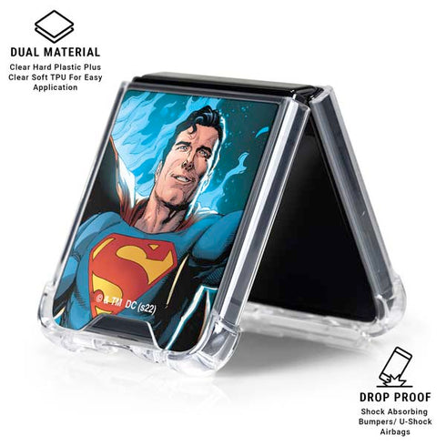 DC Comics Superman Action Comics Cover #976 Art by Gary Frank Galaxy Z Flip6 Clear Case