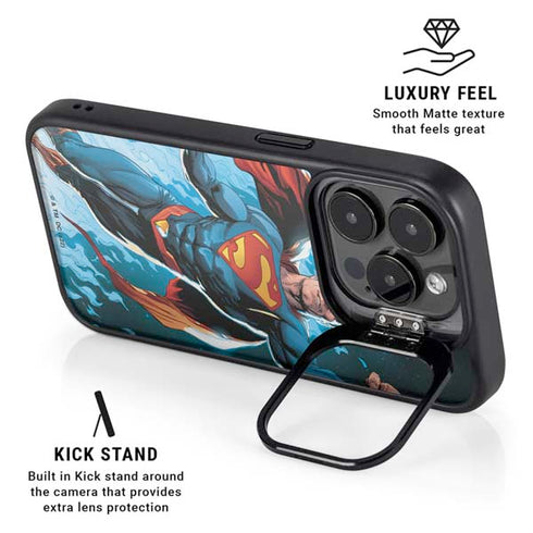 DC Comics Superman Action Comics Cover #976 Art by Gary Frank iPhone 15 Pro Kickstand Case