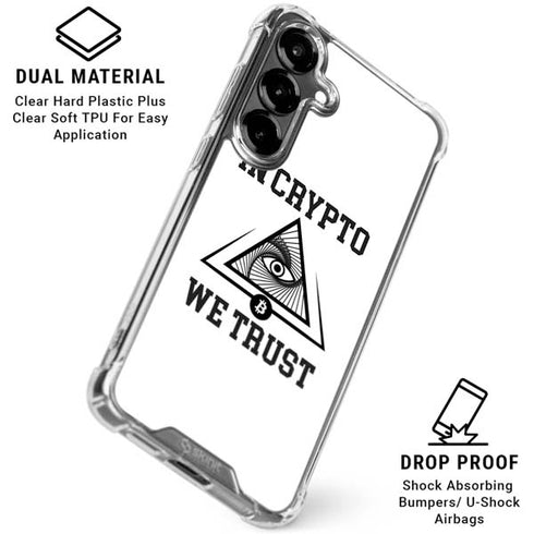 In Crypto We Trust Galaxy S26 Clear Case