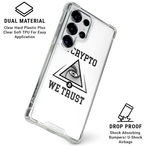 In Crypto We Trust Galaxy S26 Ultra Clear Case