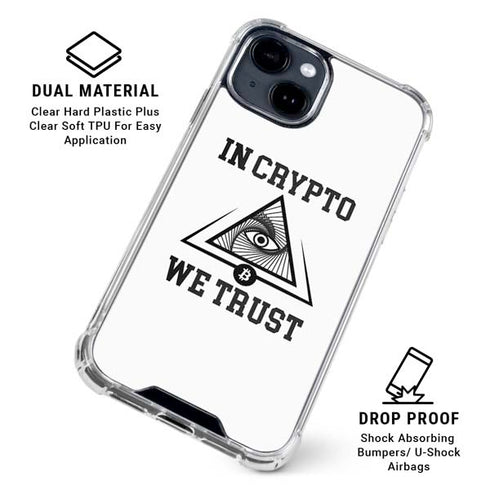 In Crypto We Trust iPhone 15 Clear Case