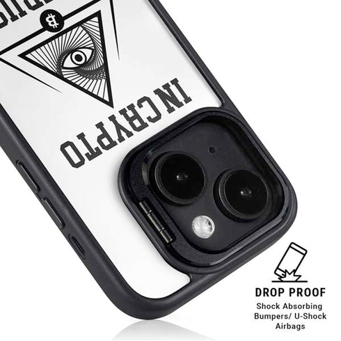 In Crypto We Trust iPhone 15 Plus Kickstand Case
