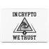In Crypto We Trust MacBook Skins