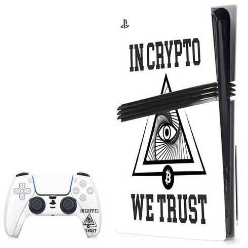 In Crypto We Trust PS5 Pro Disk Bundle Skin