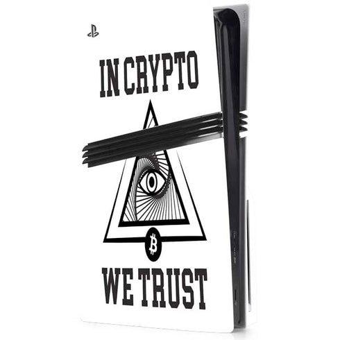 In Crypto We Trust PS5 Pro Disk Console Skin