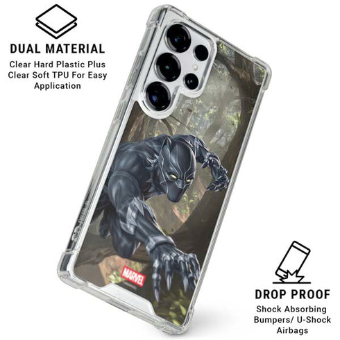 Marvel Black Panther In the Jungle Galaxy S26 Ultra Clear Case