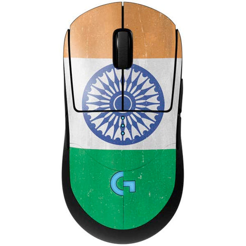 India Flag Distressed G Pro Wireless Gaming Mouse Skin