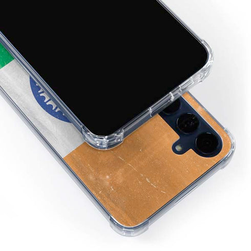 India Flag Distressed Galaxy A55 5G Clear Case