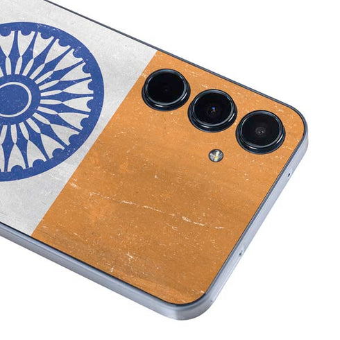 India Flag Distressed Galaxy A55 5G Skin