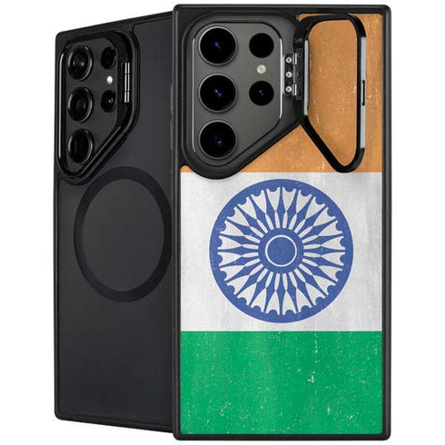 India Flag Distressed Galaxy S25 Ultra Kickstand Case