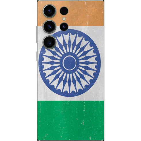 India Flag Distressed Galaxy S25 Ultra Skin
