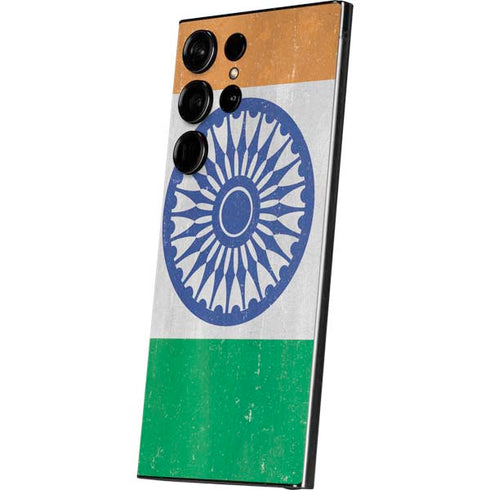 India Flag Distressed Galaxy S25 Ultra Skin